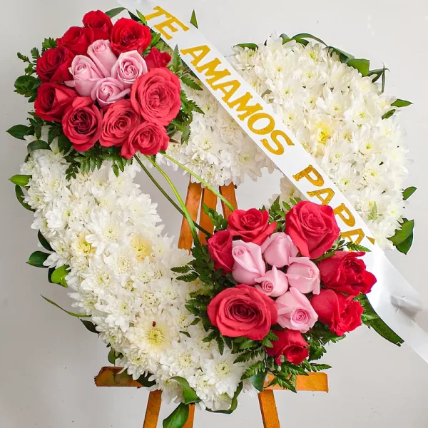 Hermoso Arreglo de Flores Fúnebres para expresar pésame en sepelios de difuntos en Bogotá