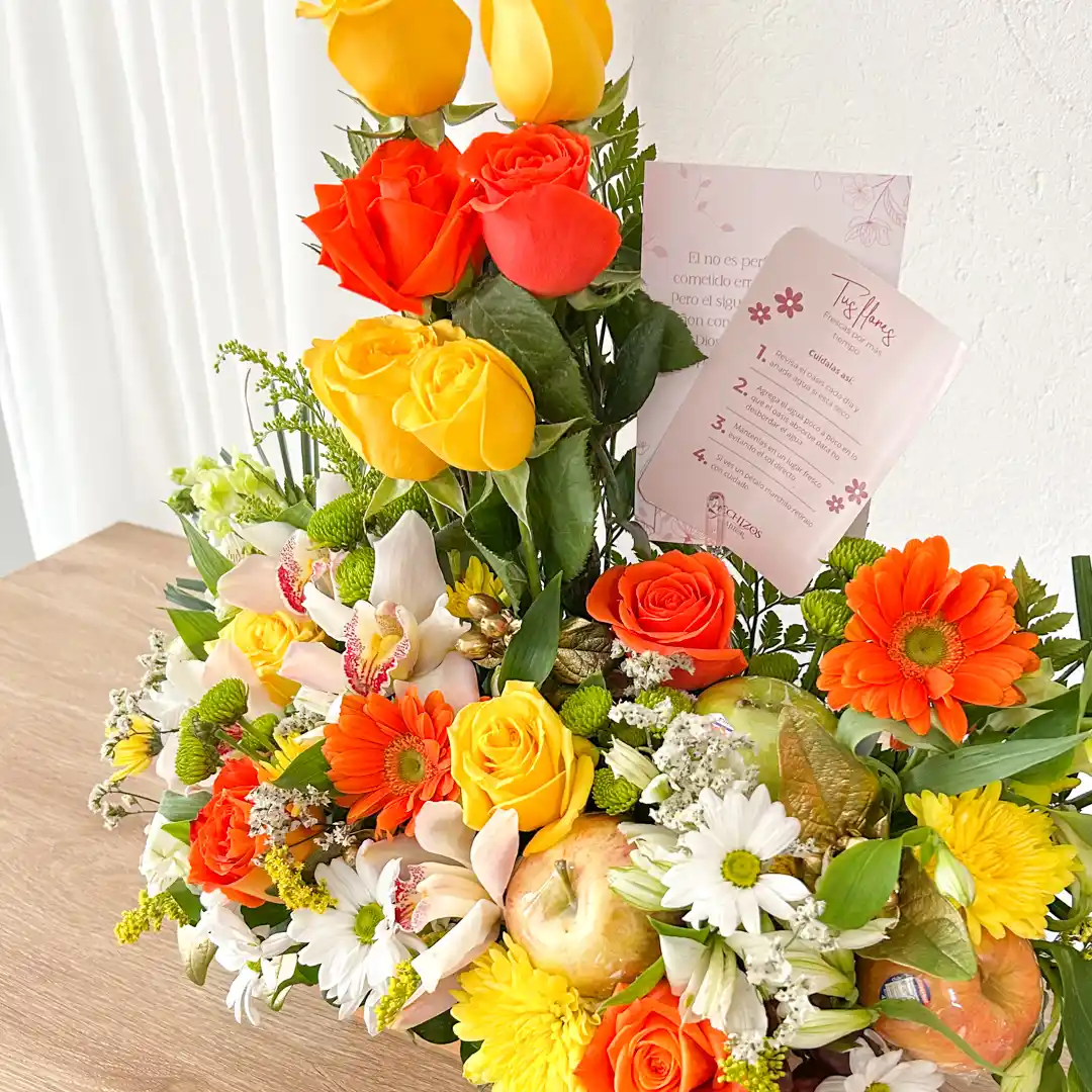 Arreglos Florales Modernos | Cumpleaños Grado | Base Madera Premium Arreglos florales para cumpleaños base madera diseño horizontal moderno sencillo