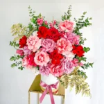 amour infini ramo rosas rojas rosada elegante
